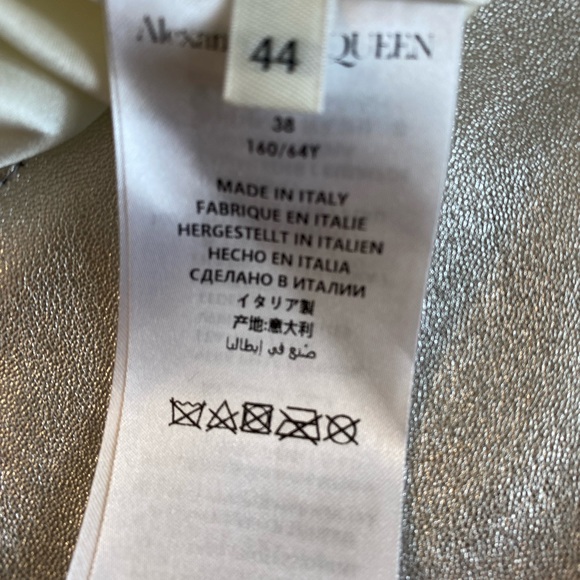 Metallic Alexander McQueen leather pants - Picture 5 of 6